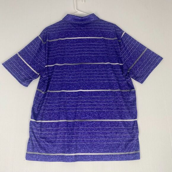 PGA Tour Mens Shirt Polo XL Extra Large Purple Striped Short Sleeve Golf Soft - Picture 2 of 12